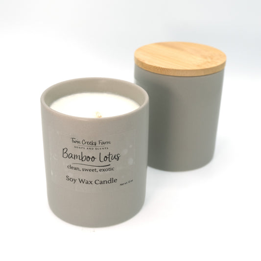 Bamboo Lotus Candle